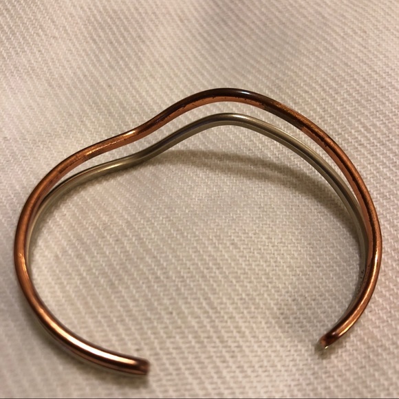 Sergio Lub Silver & Copper Cuff Bracelet - Picture 6 of 8